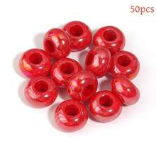 50Pcs Acrylic Colorful Abacus Beads Large Hole Wheel Beads Suitable For DIY Bracelets Keychains Necklaces Stationery Pens Holiday Decoration Abacus Beads Tassel Dreamcatcher Making Hanging Rope Beads - Multicolor - View 17