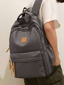 Men's Large Capacity Commuter Backpack For Casual Travel With 15.6 Inch Laptop Compartment Rucksack Summer College Bag Multi-Functional University - Grey - View 8