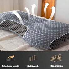 Adjustable Height Side Sleeper Pillow, Soft As Feathers, Fluffy White Large Pillow, Suitable For Side, Back And Stomach Sleeping - A - View 2