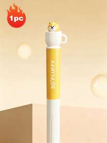 1pc/Set Cat Theme Twist Ballpoint Pen, 0.5mm Quick-Dry Black Ink, Stress-Relief Rotating Mechanism, Silicone Grip, Suitable For Office, School, Holiday, Back To School - A - View 26