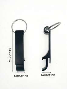 10/6/5/1pc Multifunctional Keychain Bottle Opener, Minimalist Industrial Style, Solid Color Matte Metal Finish, Long Curved One-Piece Design, Integrated Stamped Bottle Opening + Hanging Ring Design, Open Beer And Soda, Portable Key Pendant, Outdoor Portable Tool, Bar And Home Accessory, Promotional Gift, Car Accessory, Kitchen Accessory, Kitchen, Christmas, Camping, Home, Wedding, Halloween - Multicolor - View 2