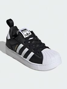 Adidas 男童 SUPERSTAR QUICKON K 休閒低筒鞋 KK2176 - 黑與白 - 查看 5