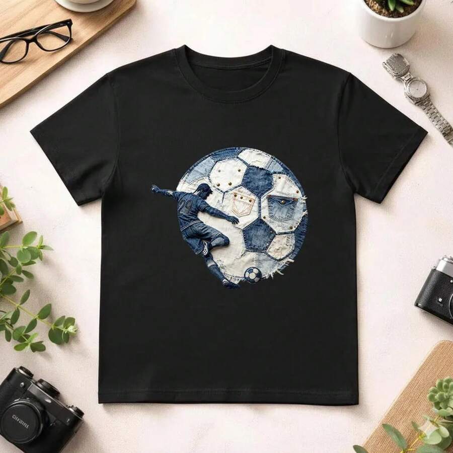 Summer Tops Unisex 210GSM% Cotton-Shirt Casual DTF Printing Breathable Durable Men's-Shirt Soft - Black - View 1