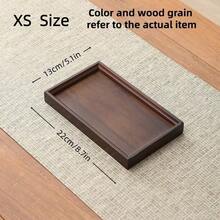 Walnut Square Bamboo Tray With Handle, Detachable Woven Mat, Multi-Size Breakfast Storage Tea Coffee Snack Food Cake Aromatherapy Candle Fruit Tray, Kitchen Accessories, Home Decor, Room Decor, Wedding, Picnic, Back To School Essentials - Maroon - View 15