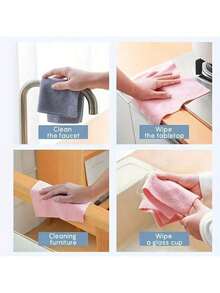 20/60pcs Solid Color Thick Soft Tearable Washable Roll Cleaning Cloths, Suitable For Lazy Kitchen Cleaning And Dishwashing, Wet Or Dry, Oil-Absorbent And Water-Absorbent, Reusable. Weekly Disposable Cloths, Solid Color Thick Soft Tearable Washable Roll Cleaning Cloths. Weekly Disposable Cloths, Reusable Microfiber Towel Rolls, Tearable Cleaning Wipes, Washable Microfiber Car Soft Cleaning Cloths, Multi-Purpose Absorbent Cleaning Wipes, Cleaning Cloths, Kitchen Cloths, Wet Towels, Cleaning Supplies, Perfect For Party And Holiday Cleanup, Great Gift - Multicolor - View 3