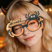 Halloween Party Costume Glasses, Pumpkin Spider Witch Bat Cute Funny Photo Props For Holiday Celebration - Multicolor - View 4