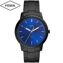 Fossil FS5693 All Black Steel Blue Dial Men Watch 44mm Minimal 3 Hand 50M Waterproof Daily Quartz Gift Wristwatch - one-size - View 1