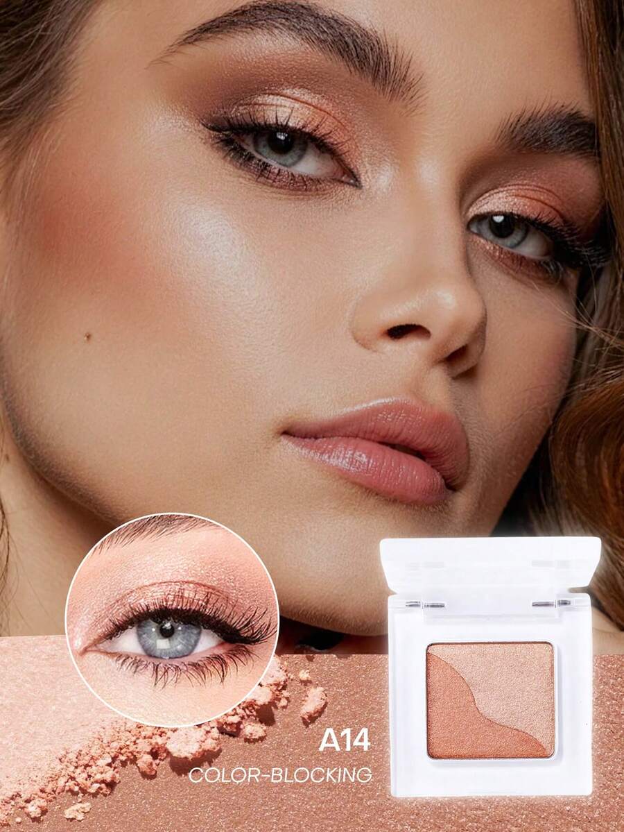 Romantic Makeup RMT 單色亮片眼影,烘焙粉末質地,高光澤與閃耀,易於塗抹且持久。Y2K 派對必備,節日限量版。適合送給媽媽、姊妹和女友的理想禮物 - A14 - 查看 1