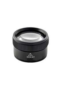 1pc 30X Optical Jewelry Magnifier, Portable Mini Pocket Magnifying Glass, Handheld Reading Magnifier, Suitable For Watches, Maps And Stamps, Black & Blue Design, Clear Jewelry Observation Accessory - A - View 11
