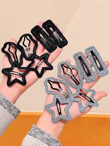 12/6/2 piezas de pinzas para el cabello de moda minimalista a cuadros, múltiples estilos, duraderas y vintage dulces - Accesorios para el cabello adecuados para niñas y mujeres, uso diario, escolar y para citas - Multicolor - Ver 15