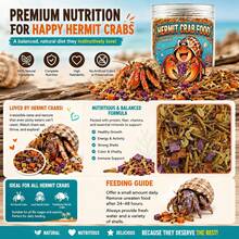 Xixisusu Freeze-Dried Hermit Crab Food Blend - Complete Diet With Real Fruits, Veggies, Shrimp &Amp; Mealworms, High-Protein Formula, 6 Ounce Jar - White - View 2