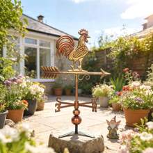 [Local Shipping] Metal Rooster Weathervane, Roof Mount Wind Direction Indicator, Outdoor Weather Vanes-XY381012 - 84J-224V00MX - View 2