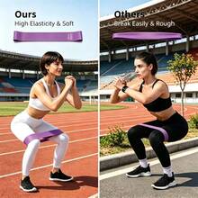 Fitness Resistance Band Set With 5 Resistance Levels, Colorful Bands For Indoor And Outdoor Workouts, Perfect For Leg Strength Training And Yoga - One Size Fits All - View 4