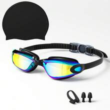 Streamlined Swim Goggles With Comfortable Nose Clip And Ear Plugs Set Stretchy Swim Cap For Vacation Cruisers Ergonomic Adult Swim Goggles To Hold Clear Vision Under Water Beach Essentials Swimming Pool Stuff Vacation Accessories For Women - Swimming Goggles - View 17