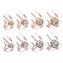 2Pcs 14/15/16mm Stainless Steel Gold Color Zirconia Stud Earrings Post With Hook For DIY Earring Making Jewelry Findings Wholesale - Multicolor - View 11