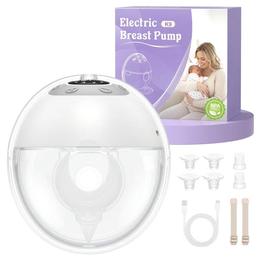 A Single, Quiet, And Durable Electric Breast Pump; Wearable, Leak-Proof, And Backflow-Resistant; Features 4 Modes And 12 Adjustable Suction Levels.
