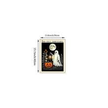 1pc Cute Ghost Canvas Wall Art Decor Spooky Halloween Poster Retro Pumpkin Print Gothic Moonglow Painting Aesthetic Hanging Picture Funny Quote Artwork For Bedroom Living Room Holiday Home Decor Unframed /Framed/Wooden Hanging - Pattern - View 15