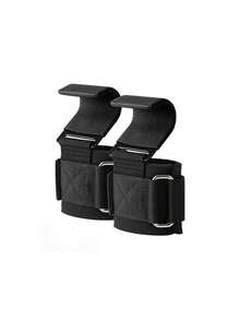 2pcs Set Fitness Squat Weightlifting Pull-Up Wrist Hooks Horizontal Bar Sports Equipment, For Reducing Strength Training, Not Hand Strength Hooks Gym Accessories - Black - View 9