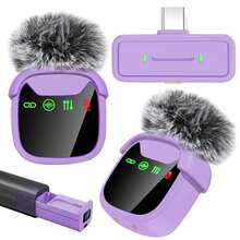 Professional Wireless Lavalier Microphone, Wireless Lavalier Mic Compatible With Iphone & Type-C Phones, Perfect For Video Recording, Teaching, Interviews, Vlogging, Live Streaming, Receiver:300mAh, Microphone:60mAh 3.7V Rechargeable Lithium Battery - View 21