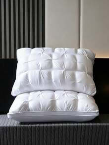 3D Plush Pillow, White, Fluffy Soft Thickened, Hotel Series Pillow, Breathable Cotton Pillowcase, Good Support, Soft And Comfortable, Suitable For Multiple Sleeping Positions, Ideal For Outdoor Travel - Thickened Bread Pillow - View 10