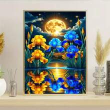 1PC DIY 5D Diamond Painting Kit Orchid Pattern - Round Full Diamond Art Mosaic Craft, Home Wall Decor, Unframed - No Frame - View 2