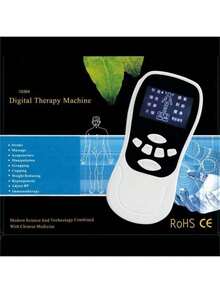 MORE BEAUTY Complete Portable Muscle Relaxation Massage Kit With Illuminated Display, Dual-Connection Massager With Adhesive Pads, Eight Simulation Modes And Fifteen Intensity Levels, Programmable Timer, Compact Design Ideal For Relieving Tension In Arms, Back, Legs, And Neck In Daily Routine - Multicolor - View 6