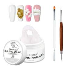 LIMEGIRL Nail Extension Gel Kit, UV LED Nail Extension Gel Set With Base Coat And Top Coat, Dual-Sided Nail Molds, Nail Art Brush, Silicone Tools And Nail File, Suitable For DIY Salon Manicure - Multicolor - View 13