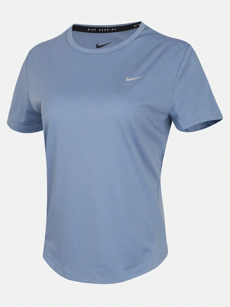 Nike Kaos Rajut Lengan Pendek Tanpa Kerah Wanita AS W NK TEMPO DF SS TOP THQ0649-486 - Biru - View 1