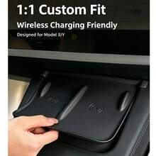 2025 Anti-Slip Pad, Model Y Center Console Protector, Car Center Console Accessory, Wireless Phone Charging Silicone Pad, Anti-Slip Anti-Dust Protective Cover. - A - View 3