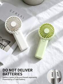 1件手持電池供電迷你風扇，便攜式，適合夏季與戶外使用（不含電池），春夏款，伴娘禮物，房間/臥室裝飾，海灘/旅行，適合男性，臥室裝飾，花園/廚房裝飾，夏季/海灘/旅行必需品 - 手持 - 查看 2