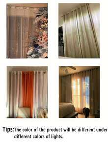 1pc Versatile White Sheer Curtain, Lightweight, Delicate Texture, Breathable, Semi-Transparent, Fresh Style For Balcony & Bedroom - Apricot - View 8