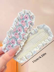 4/1/Pc/Set Lace Trim Printed Hook-And-Loop, Essential For Organizing Loose Hair, Sweet And Cute Hair Accessory - Suitable For Girls And Children, Suitable For Daily, School, Sports, Makeup, Etc. - Multicolor - View 6