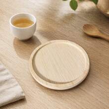 5Pcs Multi-Scene Multi-Functional Bamboo Oval Coasters, Multi-Use Bathroom Decor Tray, Aromatherapy & Jewelry Storage Dish, Table Decor For Christmas Thanksgiving Holiday Party, Non-Food Contact - Champagne - View 6