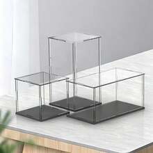 Hộp trưng bày acrylic tháo rời và hộp trưng bày mô hình sưu tập bằng nhựa, thiết kế để bảo vệ, trưng bày và sưu tập mô hình; hộp lưu trữ thanh lịch, hoàn hảo cho sử dụng tại nhà và bán lẻ - Đen - Xem 1
