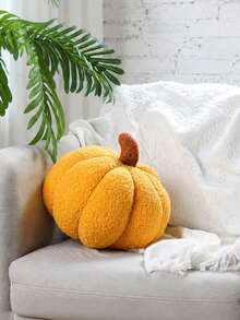 1 Stück Stücke Herbst-Kürbis-Kissen, Halloween-Dekokürbisse, weich gefüllte Erntedekoration, ideal für Esstische, Regale, Sofas und Kaminsimse, Thanksgiving-Heimdekoration - Gelb - Übersicht 4