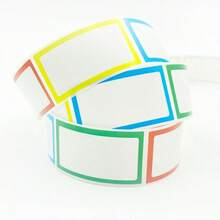 250pcs/Roll Colorful Blank Stickers, Handwritten Marking Roll Labels, PVC Self-Adhesive Labels, Can Stickers/File Stickers/File Labels/Stationery Labels/Office Cabinet Labels/Back To School/Back To School Essentials - 250 Colored Blank Labels - View 4