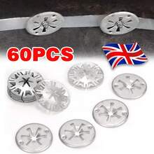 60Pack Heat Shield Clips Car Exhaust Metal Locking Star Washers Fixing Auto - UK-l398601 - View 8