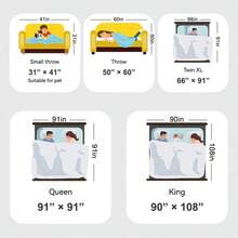 VDH Printed Flannel Bubble Blanket, Double-Sided Reversible Design, Soft Comfortable Warm, Extra-Large Size, All Seasons, For Bedroom Sofa Office, Multi-Functional As Lap Throw, Pet Blanket, Decorative Cover, Great Christmas Halloween Gift - Milky White - View 3