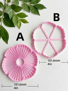 Daisy Flower Jewelry Tray Clay Mold, Polymer Clay Mold For Jewelry Storage Dish, DIY Rustic Home Decor Handmade Material - Pink - View 2