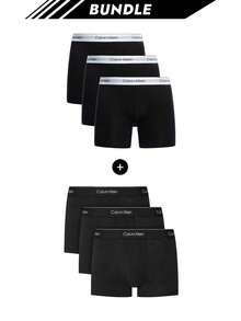 [Bundle] Calvin Klein 3 Packs Boxers + Intense Power 3 Packs Men's Boxer Briefs - Black and White+Black - View 1