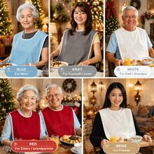 Unisex Adult Bib For Eating, Adjustable Senior Feeding Bib For Adults Elderly And Middle Aged Users, Comfortable Dining Bib For Daily Use - White Bib for Seniors - View 12