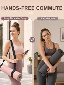 Adjustable Yoga Mat Strap, Easy-To-Use Woven Yoga Mat Storage Band, Lightweight Fitness Strap, Washable Sports & Fitness Accessory, Suitable For Gym, Home Workout, Pilates And Travel Use - Multicolor - View 3