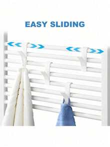 16/8/4/2pcs Multi-Function Towel Rack Hooks, Strong Load-Bearing Non-Slip Bathroom Storage Rack, No-Drill Kitchen And Bedroom Storage Rack, Bathroom Radiator Toilet Radiator Bar Bracket Hooks (Suitable For Hanging Bath Towels/Clothes/Cleaning Tools) - Multicolor - View 6