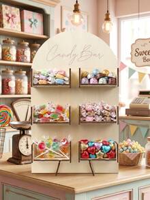 1 Set Wooden Candy Display Stand, Birthday Party Candy Rack, Wedding Decoration Dessert Stand, Bridal Shower Donut Rack, Dessert Table Decoration Dessert Display Stand, Wooden Lollipop Display Rack, Chocolate Rack, Baby Shower Cake Stand, Cupcake Rack, Anniversary Decoration Food Display Stand, Birthday Party Table Centerpiece Decoration, Party Dessert Storage Rack, Kitchen Cooking Rack, Birthday Party Supplies, Party Gift Rack, Birthday Gift, Home Decor, Room Decor, Party Favors - Wood Color - View 8