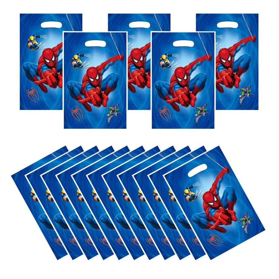 30pcs Spider Birthday Party Gift Bags, Spider Birthday Party Supplies Decorations, Spider Theme Birthday Party Decorations - Cartoon - View 1
