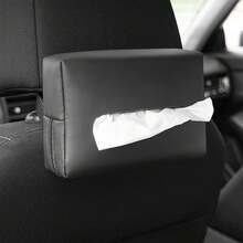 1件裝汽車多功能面紙盒 PU皮革遮陽板與扶手儲物配件 創意汽車面紙盒 扶手盒 座椅靠背懸掛面紙袋 車用抽屜 車飾配件 - A - 查看 3