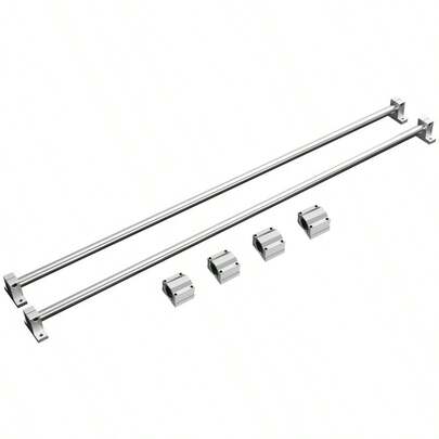 [Free Shipping] Linear Guide Rail Set, SFC16 1000mm, 2 PCS 39.4 In/1000 Mm SFC16 Guide Rails 4 PCS SC16 Slide Blocks 4 PCS Rail Supports, Linear Rails And Bearings Kit For Automated Machines CNC DIY Project-XY905111