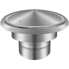 Tapa de Chimenea Φ150 mm Sombrero de Chimenea Base Redonda Tapa de Cubierta de Acero Inoxidable 304 Protector contra Pájaros Viento y Lluvia con Accesorios para Varios Tipos de Chimeneas - Φ150 mm - Ver 8