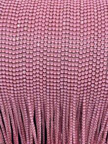 1pc 2 Yards Rhinestone Claw Chain, Hand-Sewn Crystal Rhinestone Chain DIY Clothing Accessories For Shoes, Hats, Bags, Hair Accessories - Purple - View 17