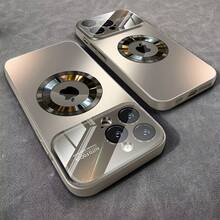 Luxury Titanium Metallic Phone Case With Magnetic Wireless Charging Matte Finish For Apple 17 16 15 14 13 12 11 Pro Max Air Plus Shockproof With Glass Camera Protection And Cut-Out Logo. - 4 - 查看 6